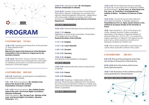 The annual conference 3-5 October 2024, source: facebook.com/AutoritetiDosjeve/